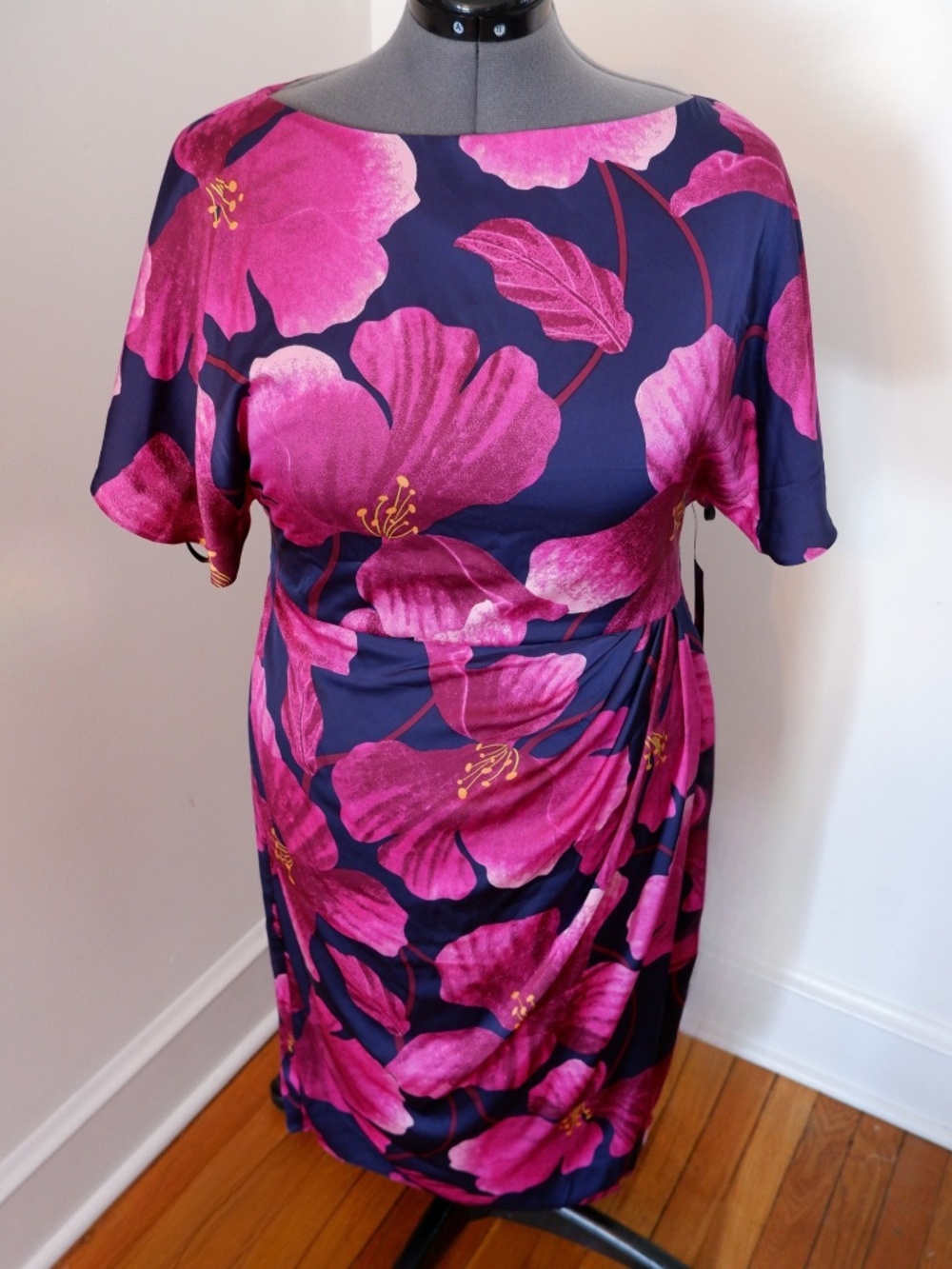 Plus Size Maggy London Dolman Sleeve Faux Wrap Dress NWT